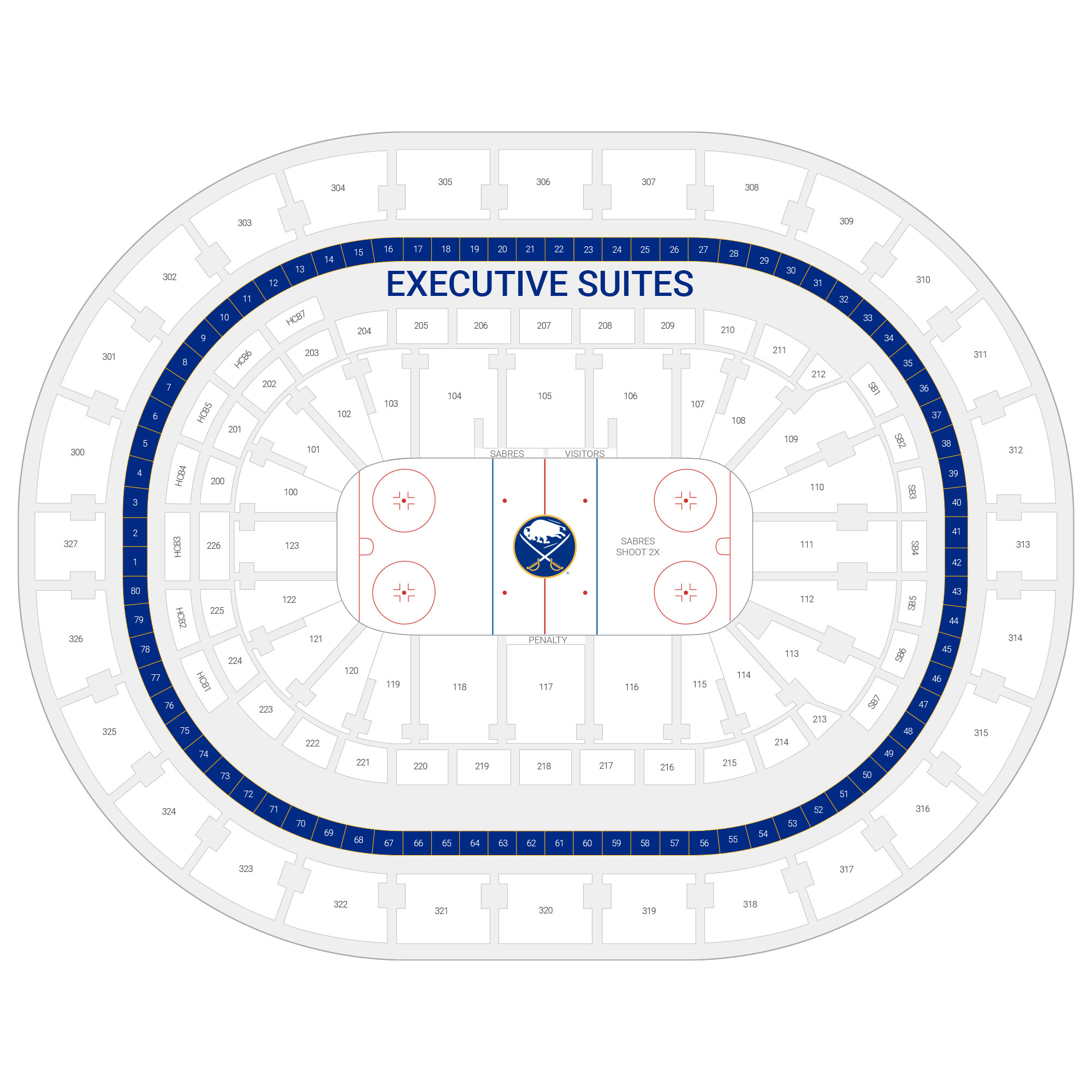 KeyBank Center /  Suite Map and Seating Chart